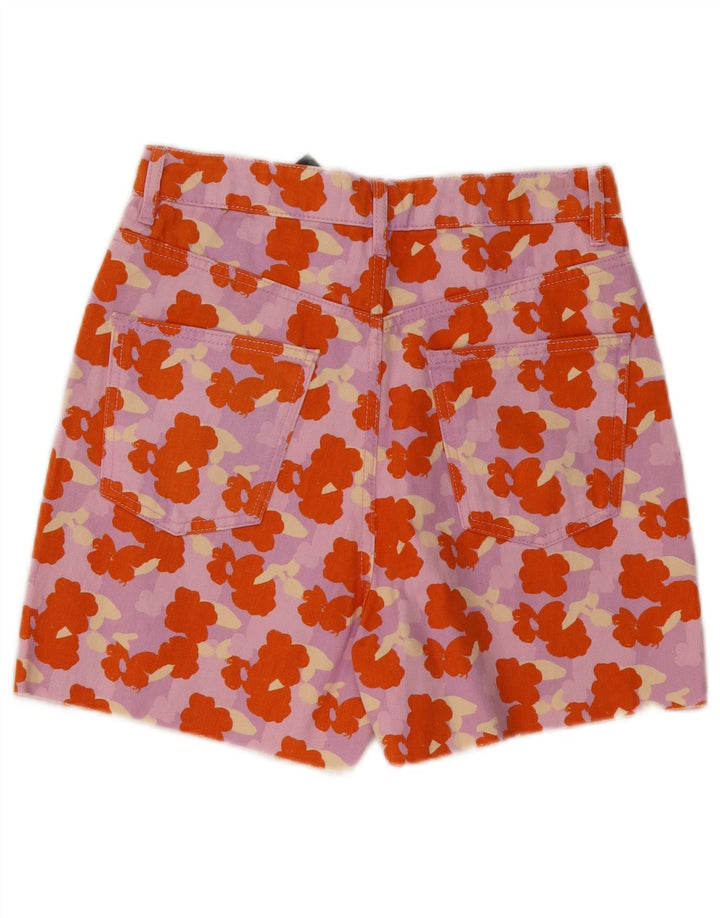 ZARA Pantalones cortos vaqueros de cintura alta para mujer EU 36 Small W26 Multicolor Floral