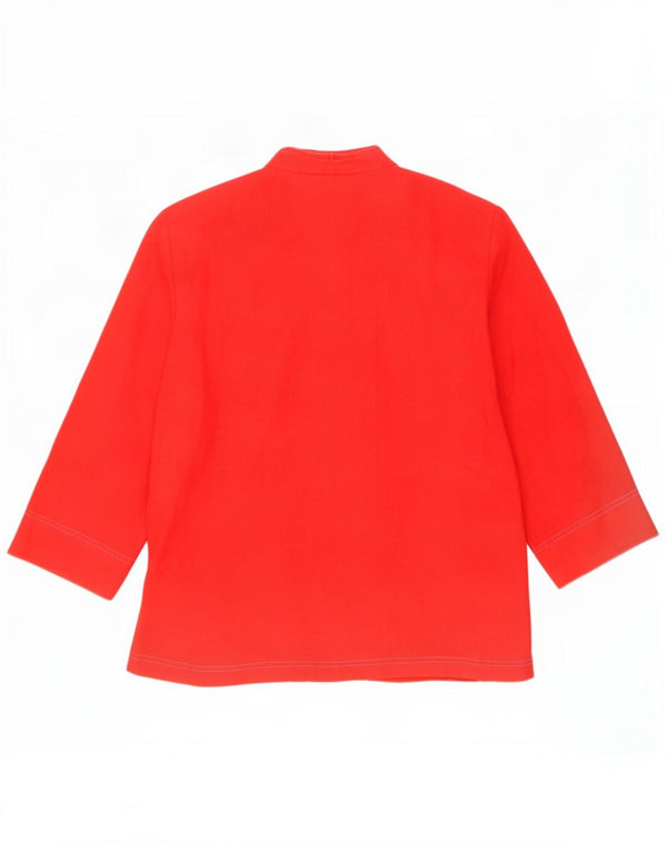 Sasha Blusa de manga 3/4 para mujer UK 44 Medium Red Linen