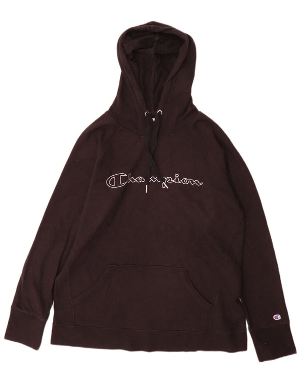Champion Sudadera Con Capucha Gráfica Para Hombre Jersey Grande De Algodón Negro