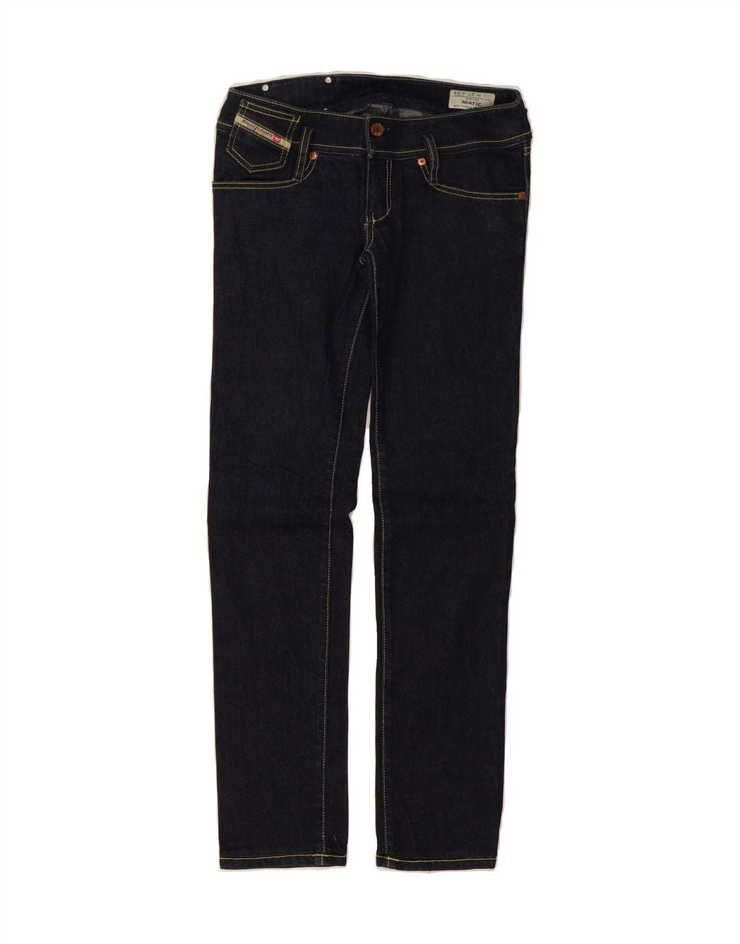 DIESEL Womens Matic Slim Jeans W27 L30 Navy Blue Cotton Vintage Diesel and Second-Hand Diesel from Messina Hembry 