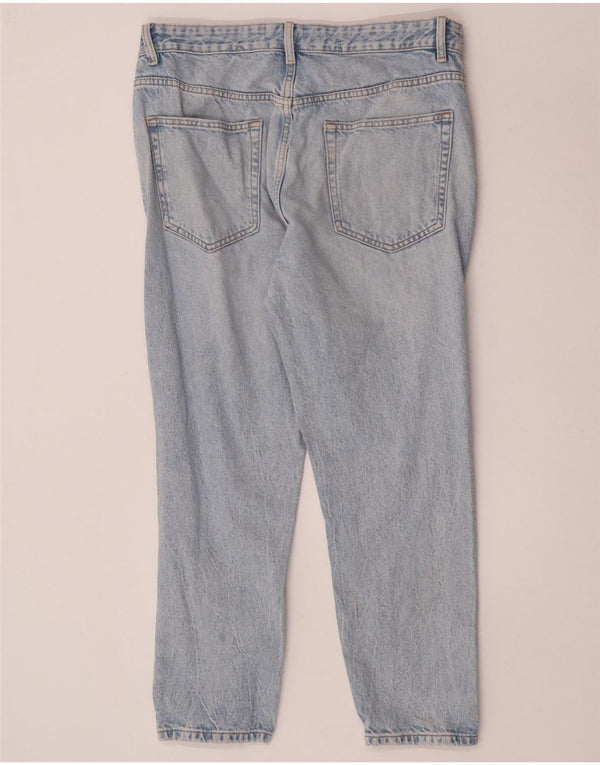 Zara Jeans recortados cónicos para hombre EU 44 Large W34 L26 Algodón azul