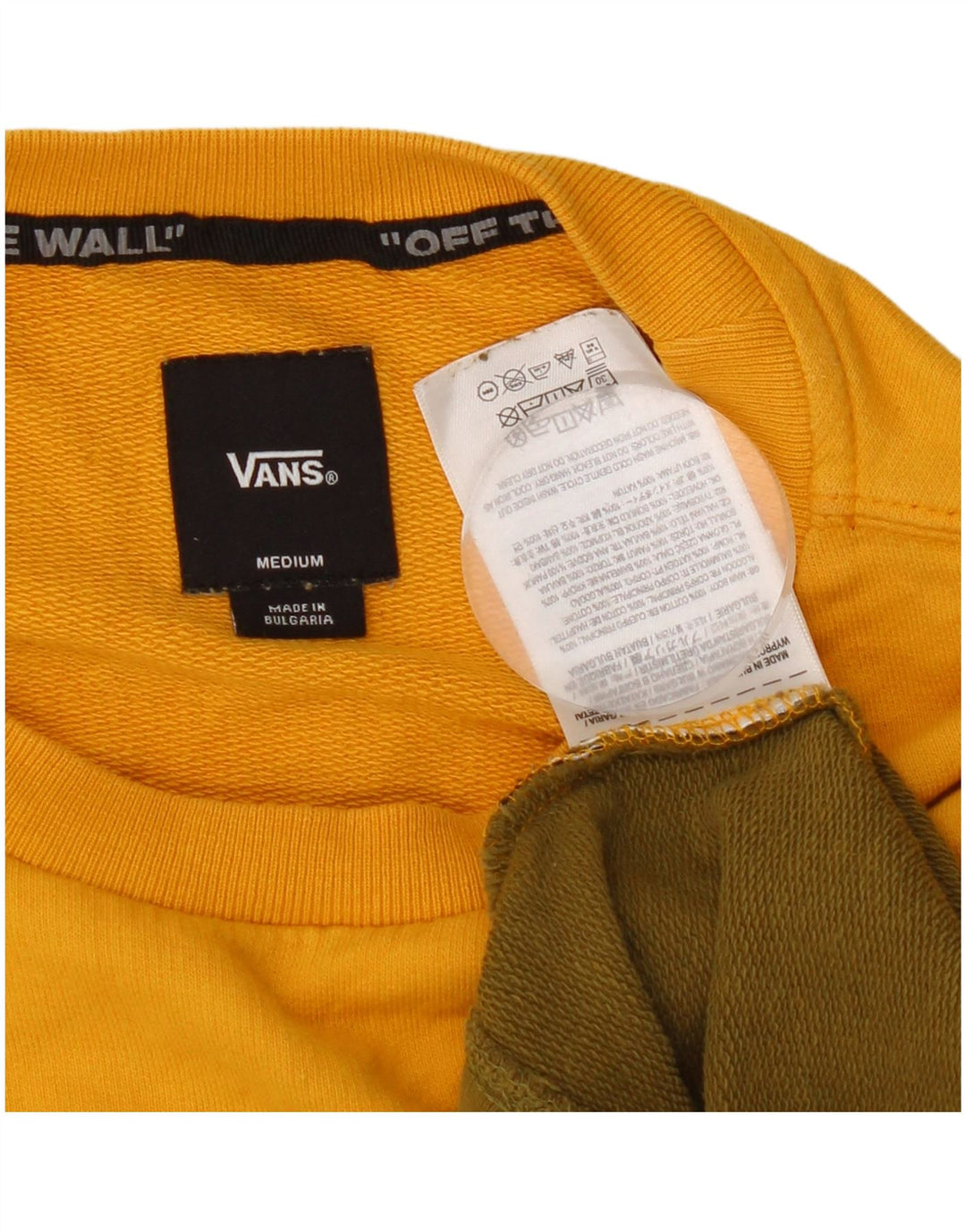 Vans Hombre Sudadera con gráfico tipo jersey de algodón color block en amarillo medio