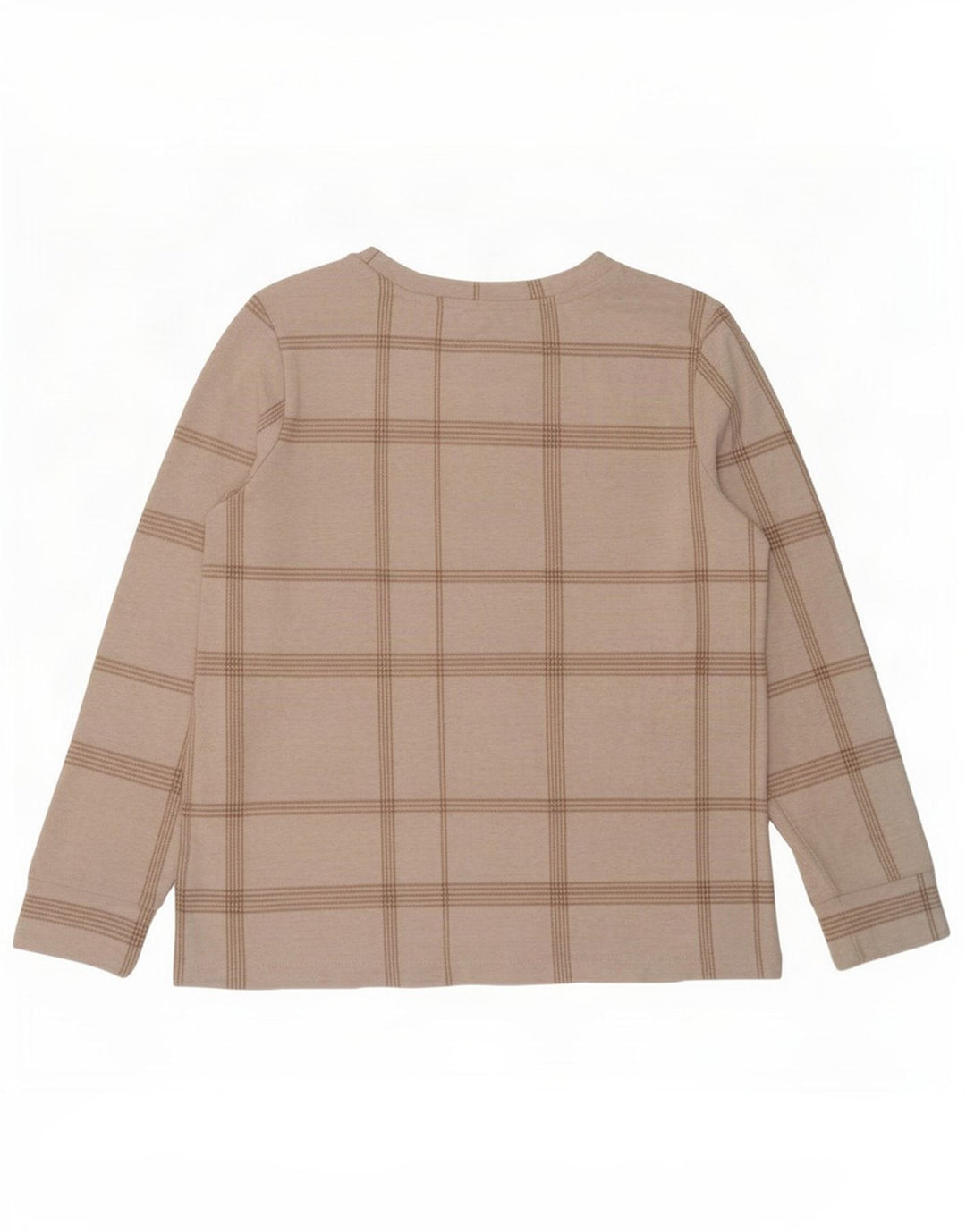 Marks & Spencer Top para mujer de manga larga UK 12 Medium Off White Check