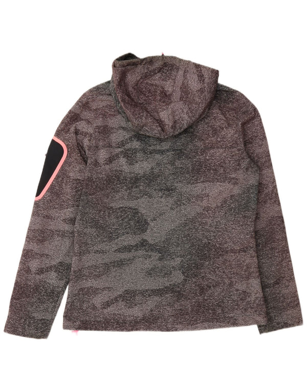 New Balance Sudadera con capucha y cremallera para mujer UK 14 Camuflaje gris medio