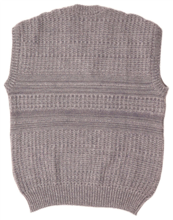 Vintage hombres chaleco tanque top grande gris