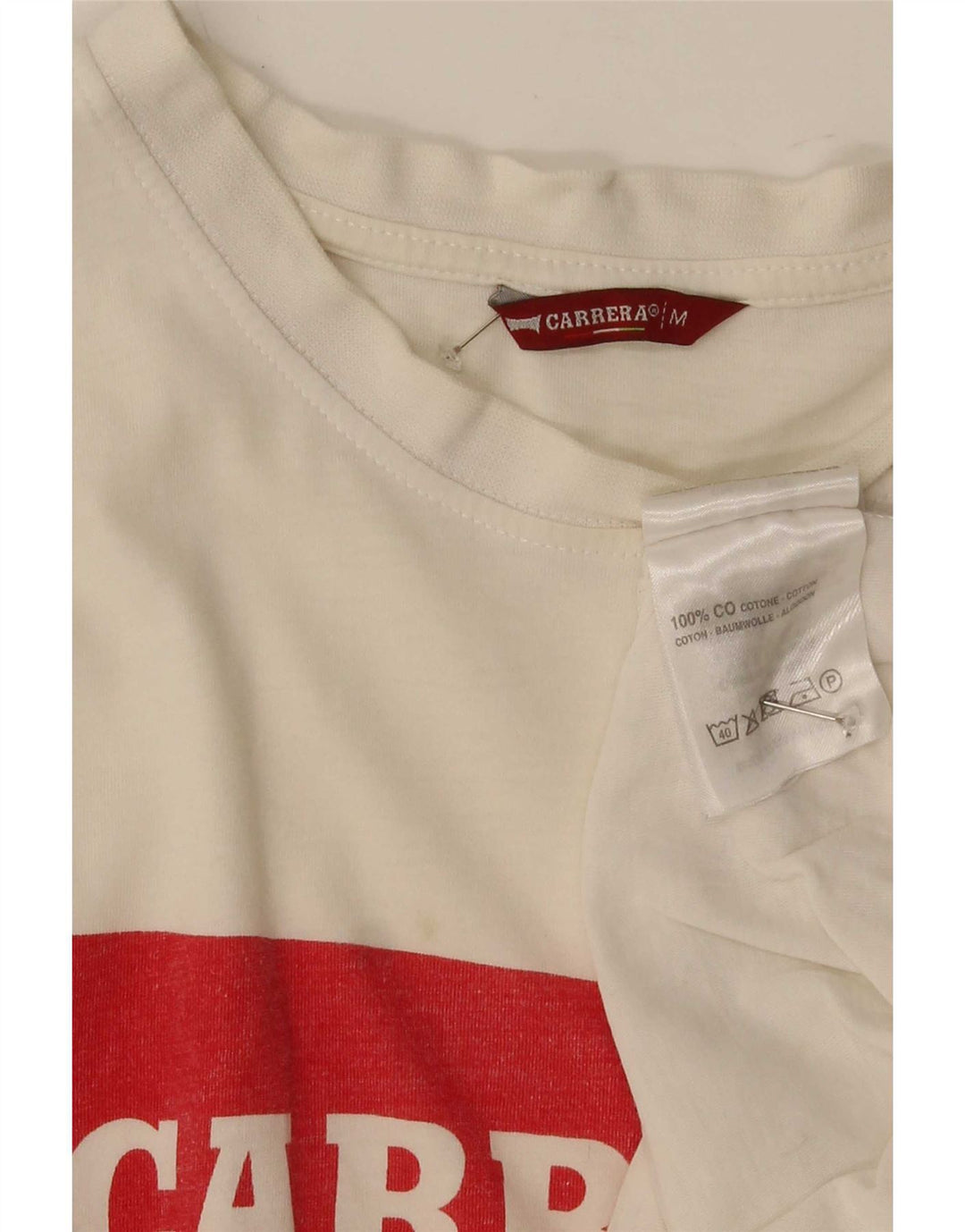 Carrera Camiseta gráfica para hombre Top Medium White Cotton