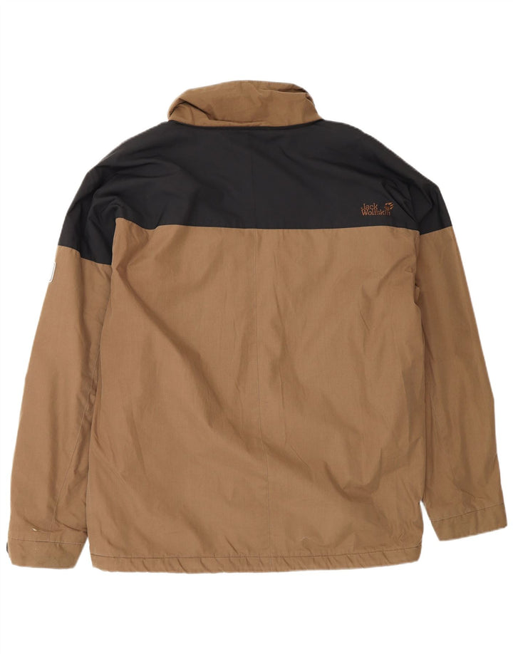 JACK WOLFSKIN Chaqueta cortavientos para hombre UK 38 Marrón medio Colorblock