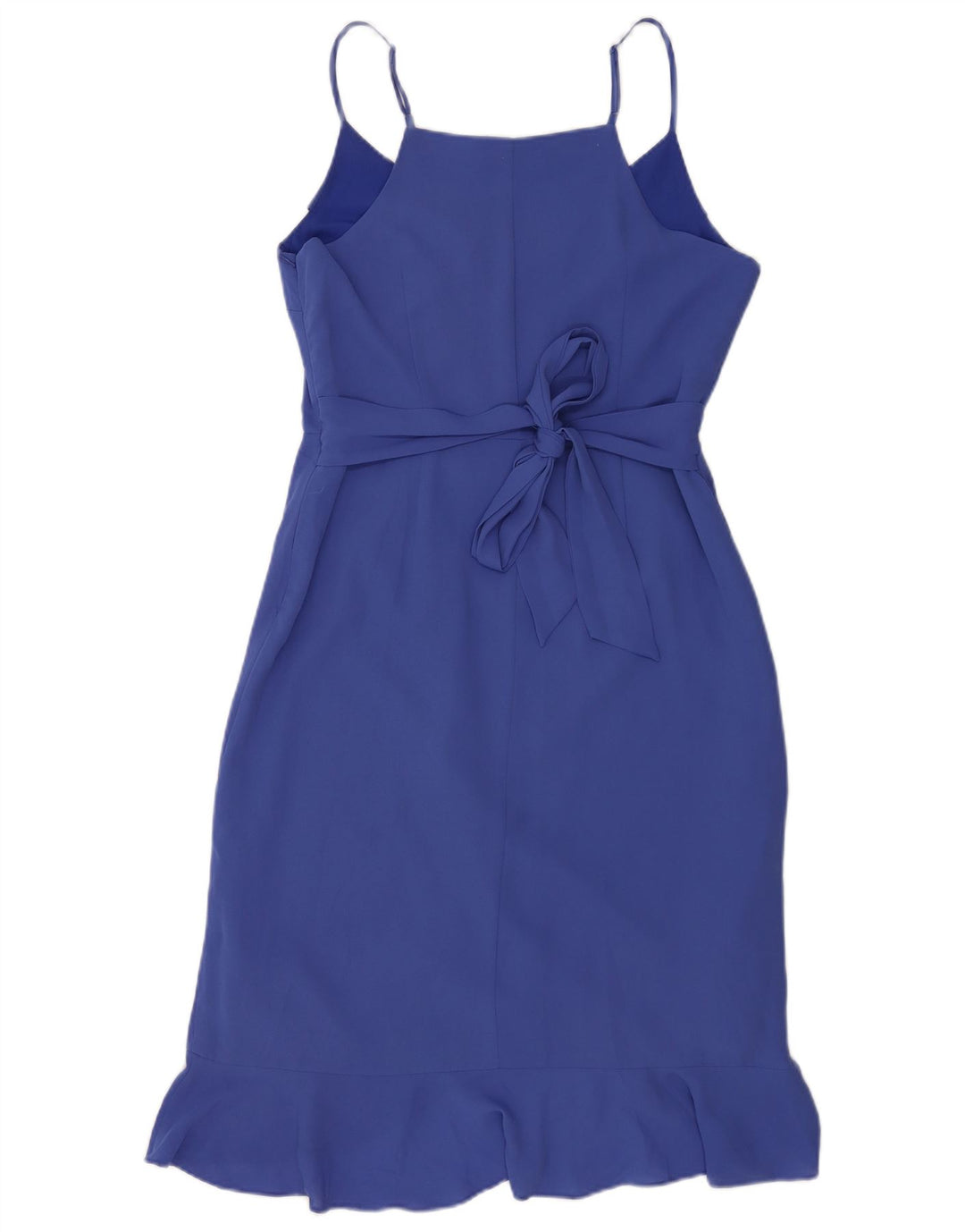 Oasis Vestido tubo sin mangas con volante en la parte delantera para mujer UK 42 Azul medio