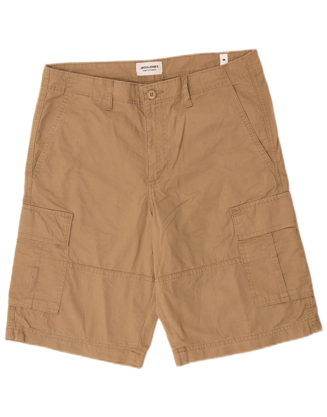 Jack & Jones Mens Cargo Shorts Medium W32 Algodón Beige