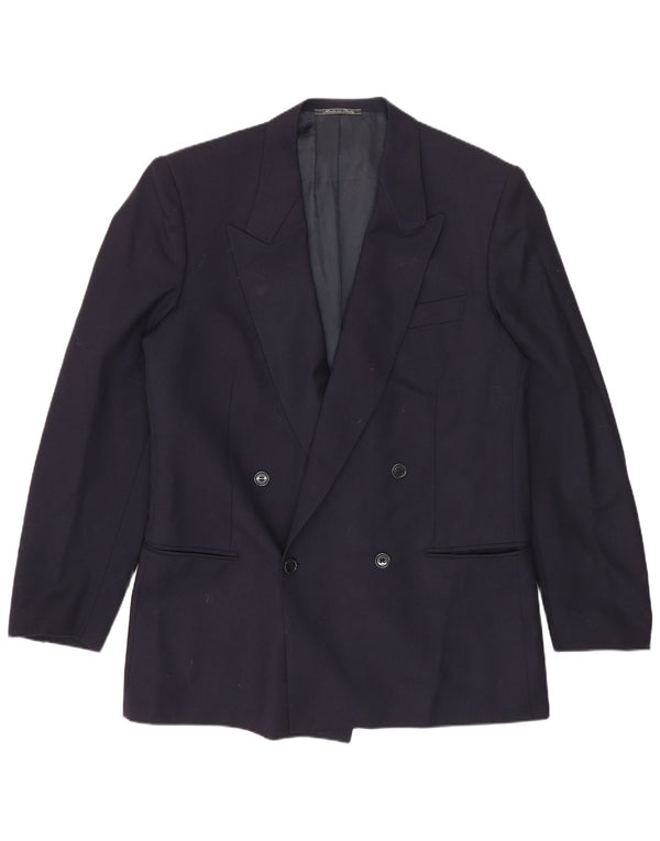 Lubiam Chaqueta tipo blazer con doble botonadura para hombre IT 48 Azul marino mediano