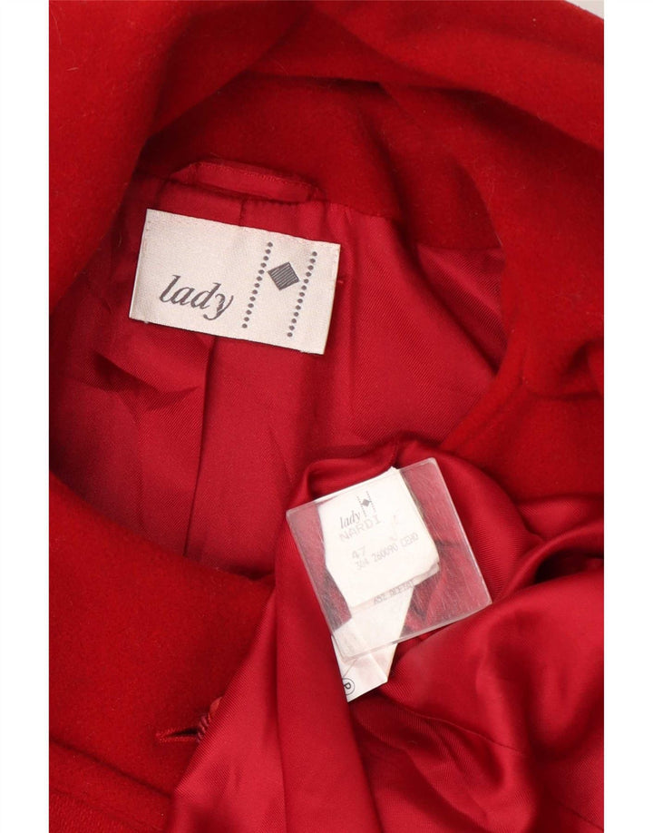 Abrigo vintage para mujer IT 47 XL Lana roja