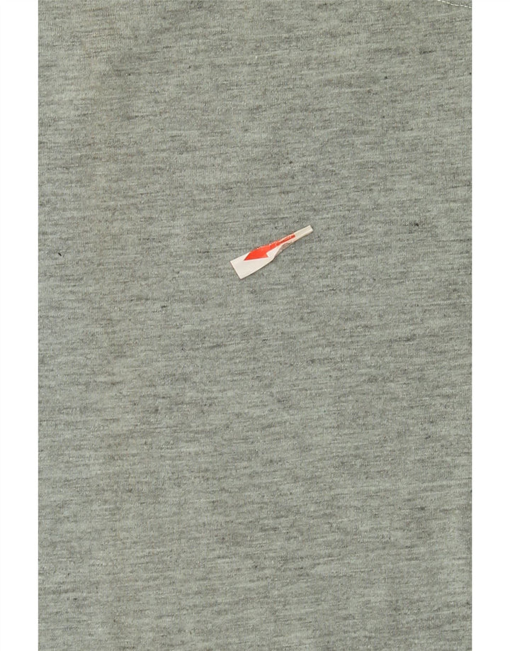 Vintage camiseta para hombre Top grande gris moteado
