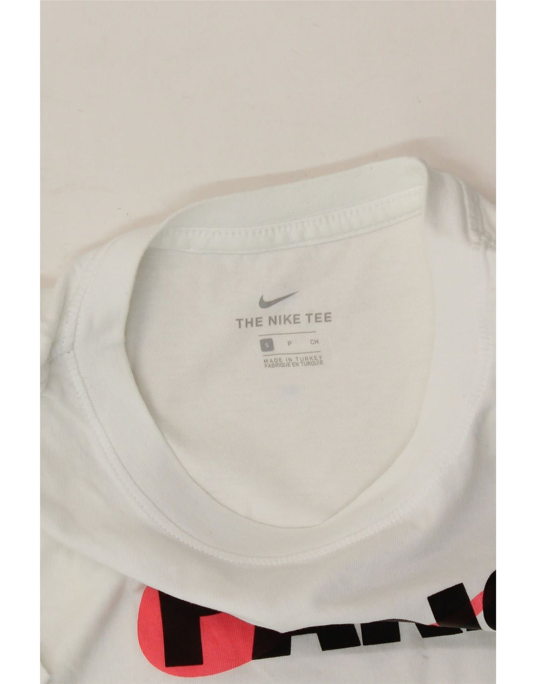 NIKE Womens Paris Graphic T-Shirt Top UK 10 Small White Vintage Nike and Second-Hand Nike from Messina Hembry 
