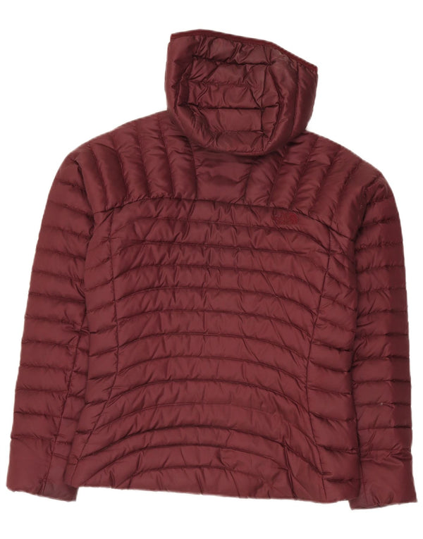 The North Face Chaqueta acolchada con capucha para mujer UK 10 Small Borgoña Nylon