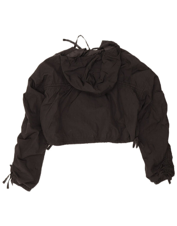 Topshop Chaqueta bomber con capucha y corte extragrande para mujer UK 10 Small Nylon negro