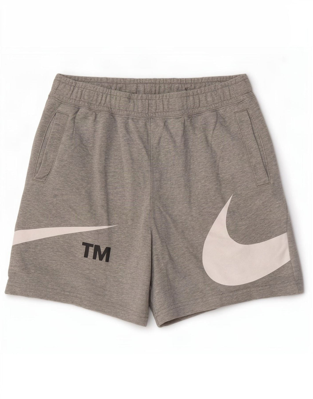 Pantalones cortos deportivos con gráficos para hombre Nike de algodón gris medio