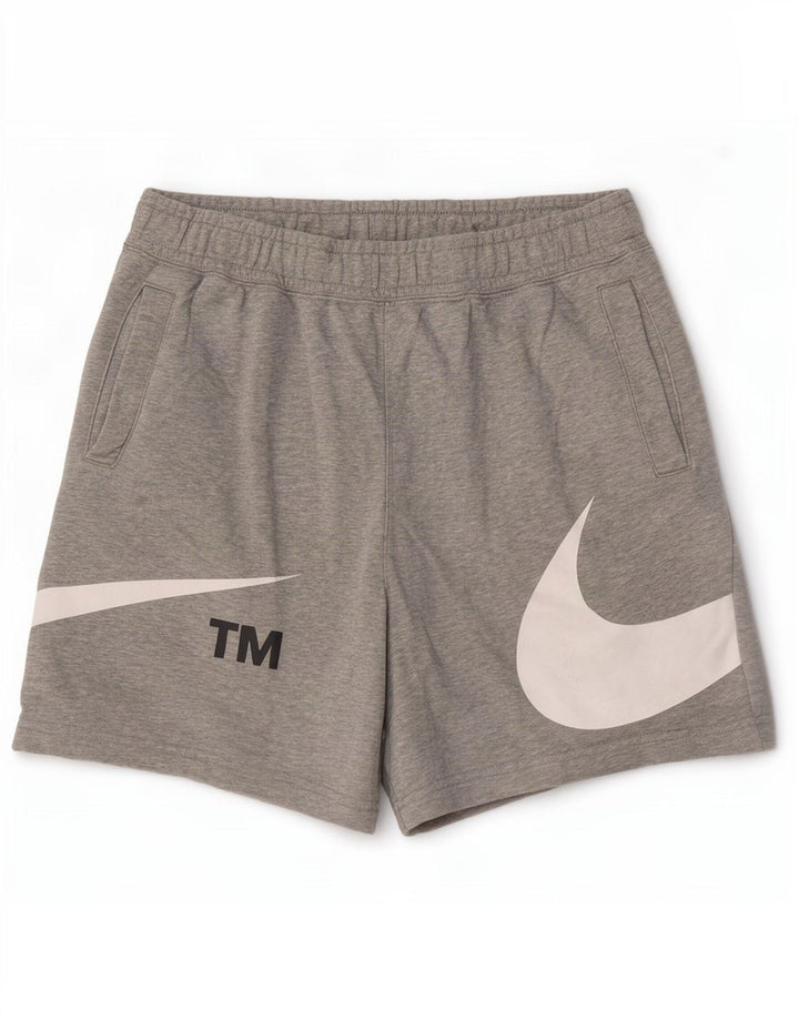 Pantalones cortos deportivos con gráficos para hombre Nike de algodón gris medio