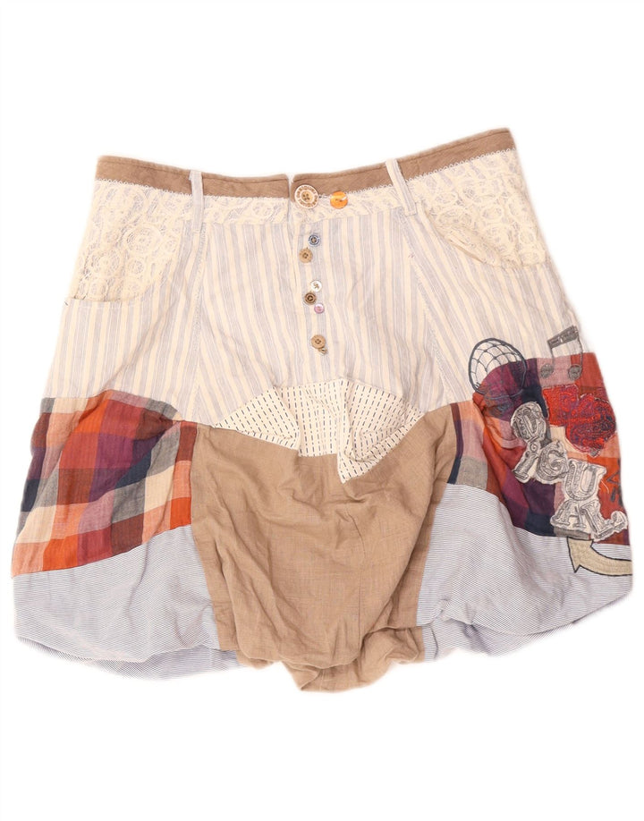 DESIGUAL Falda de burbuja para mujer EU 36 Small W30 Patchwork multicolor