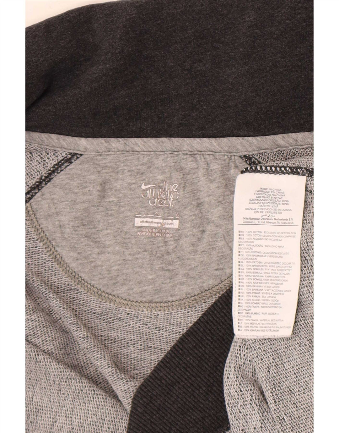 Nike - Chaqueta de chándal para mujer, talla grande, algodón gris
