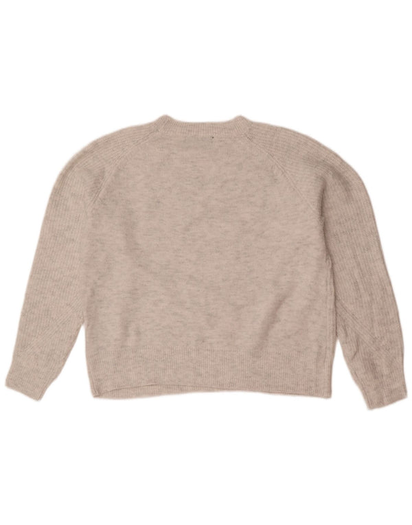 Marks & Spencer Suéter de cuello redondo para mujer UK 44 Acrílico gris medio