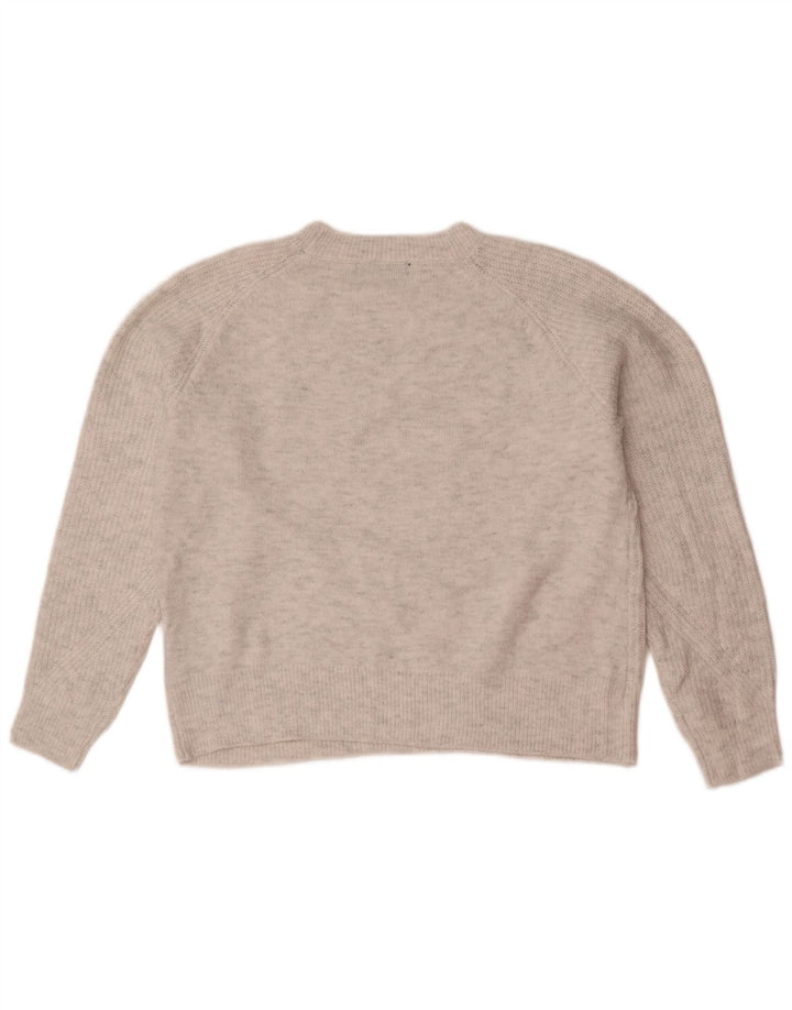 Marks & Spencer Suéter de cuello redondo para mujer UK 44 Acrílico gris medio