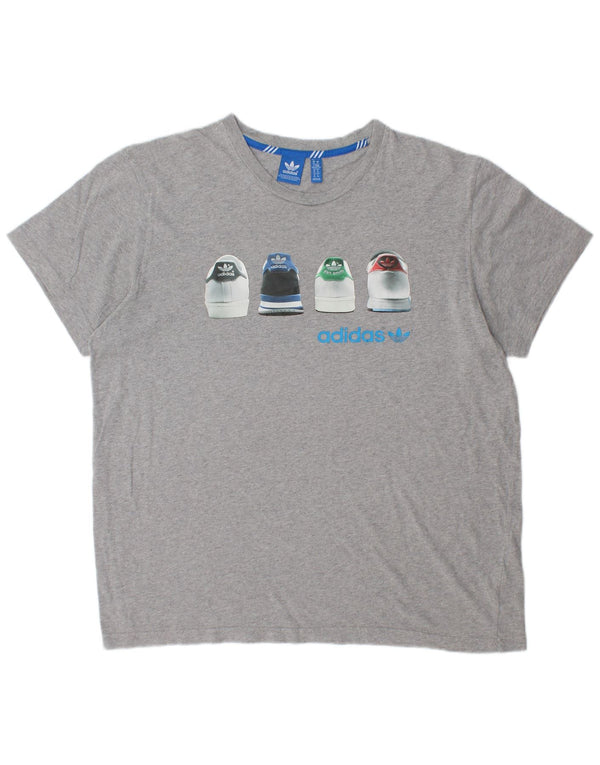 ADIDAS Camiseta Gráfica Hombre Top XL Gris