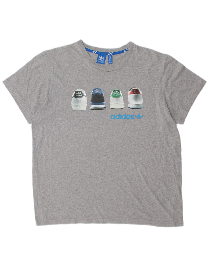 ADIDAS Camiseta Gráfica Hombre Top XL Gris