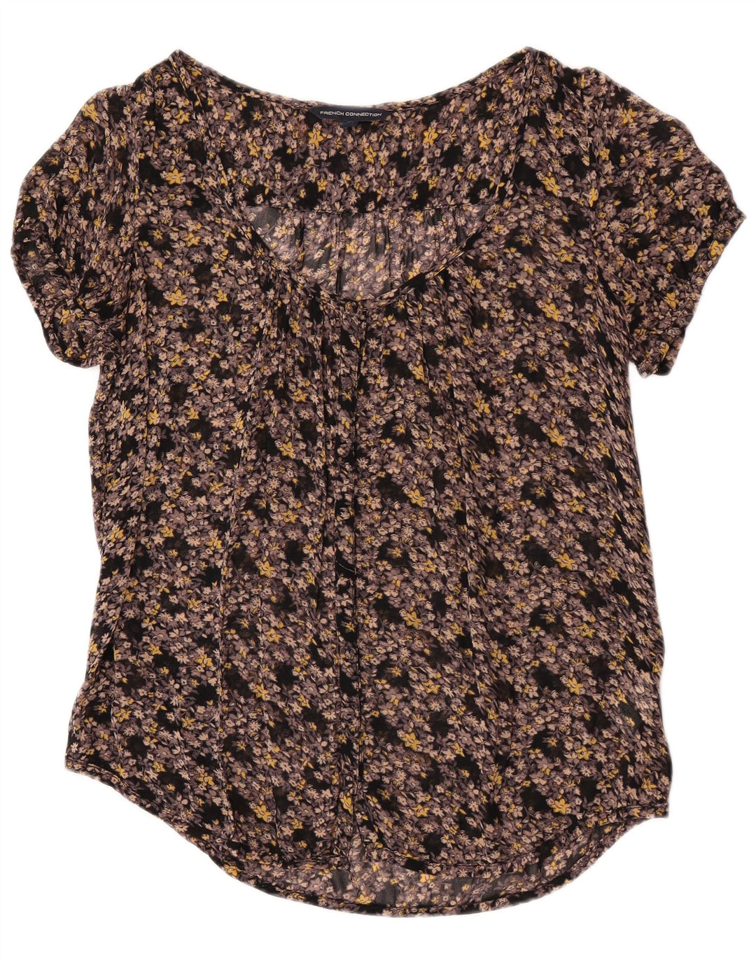 French Connection Blusa transparente para mujer UK 40 Small Multicolor
