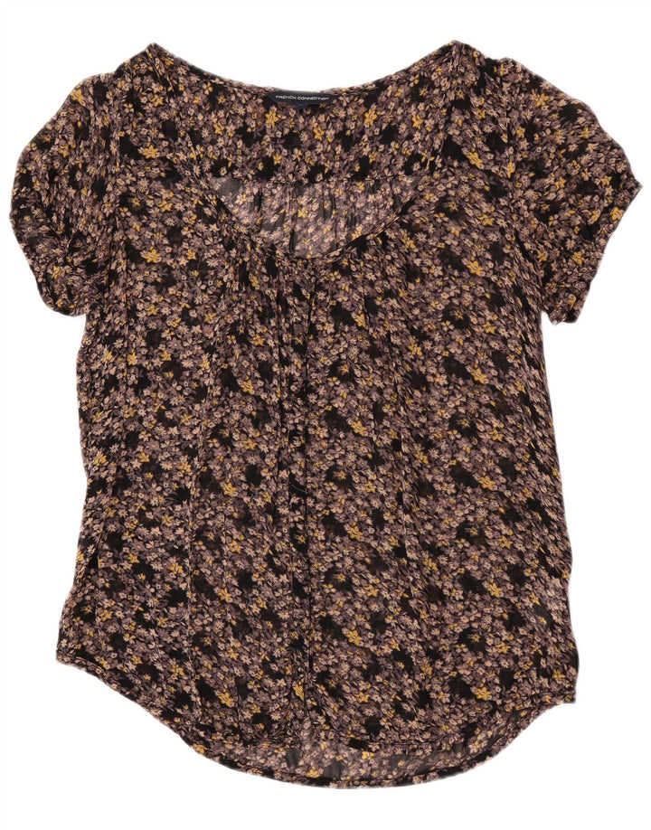 French Connection Blusa transparente para mujer UK 40 Small Multicolor