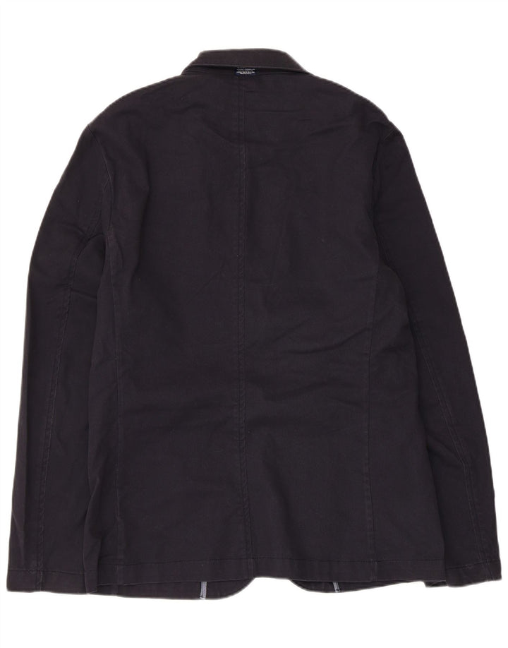 Superdry Chaqueta tipo blazer de 2 botones para hombre Reino Unido 40 Grande Algodón azul marino