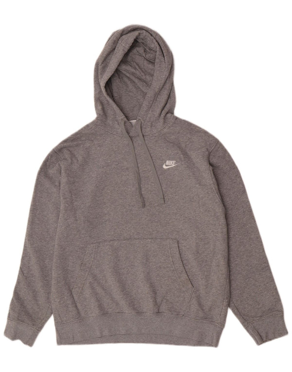 Nike Jersey con capucha y estampado gráfico de algodón moteado en gris medio