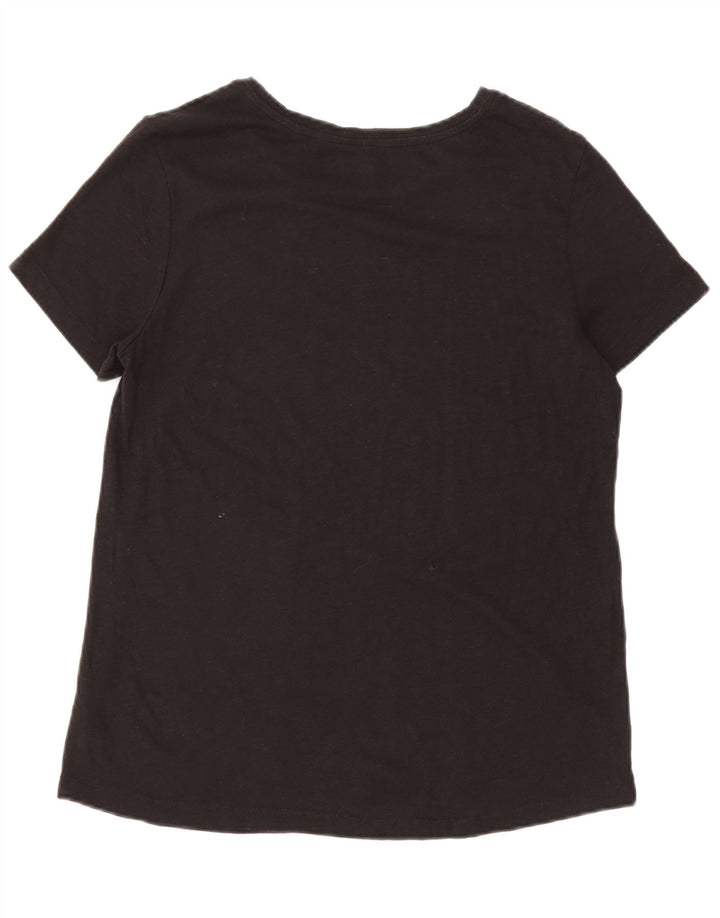 Eddie Bauer Camiseta para Mujer Top UK 40 Grande Algodón Negro