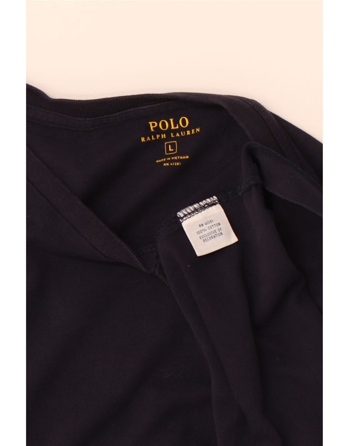 POLO RALPH LAUREN Camiseta para hombre Top Grande Azul Marino Algodón