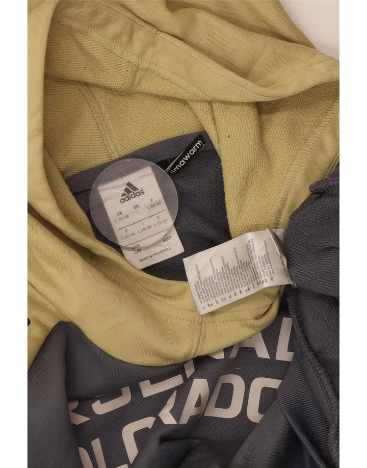 ADIDAS Arsenal Colorado Sudadera con capucha para mujer Reino Unido 16/18 Grande Gris