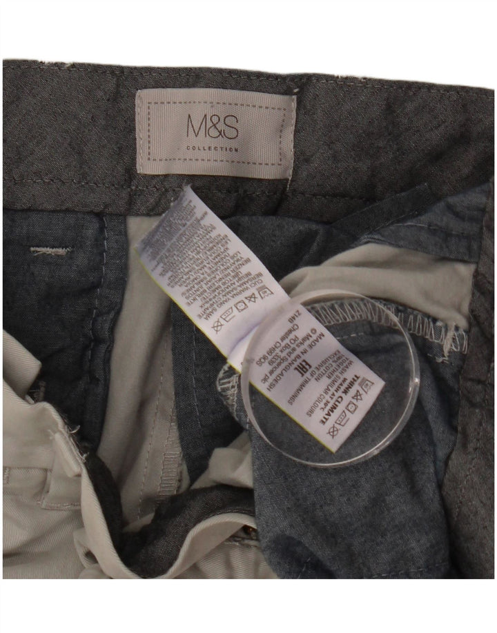 Marks & Spencer Pantalones cortos chinos para hombre W34 Algodón gris grande