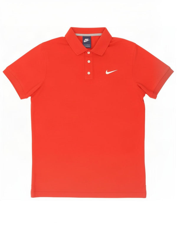 Nike Mens Polo Shirt Large Red Cotton