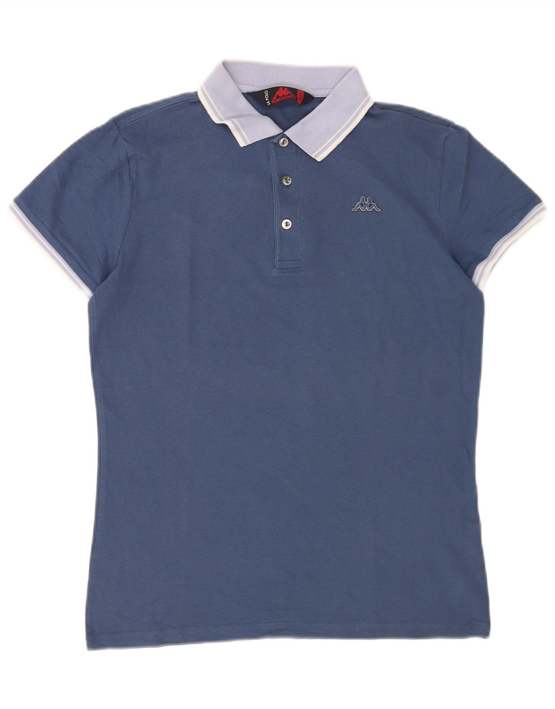Polo Kappa Hombre Pequeño Azul Colorblock