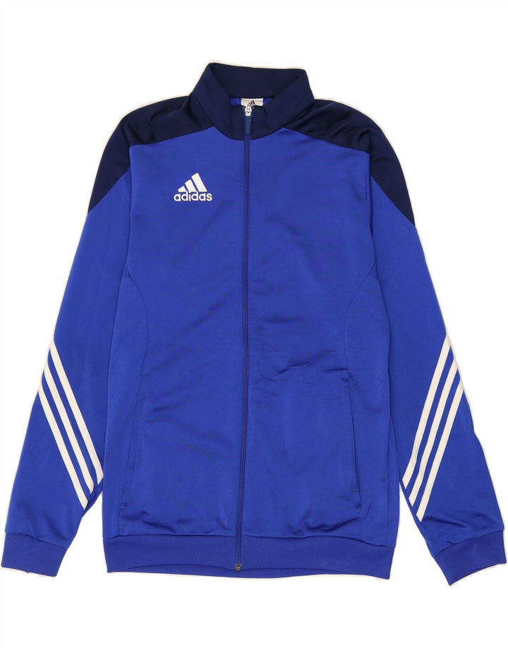 ADIDAS Mens Tracksuit Top Jacket Small Blue Colourblock Polyester Vintage Adidas and Second-Hand Adidas from Messina Hembry 