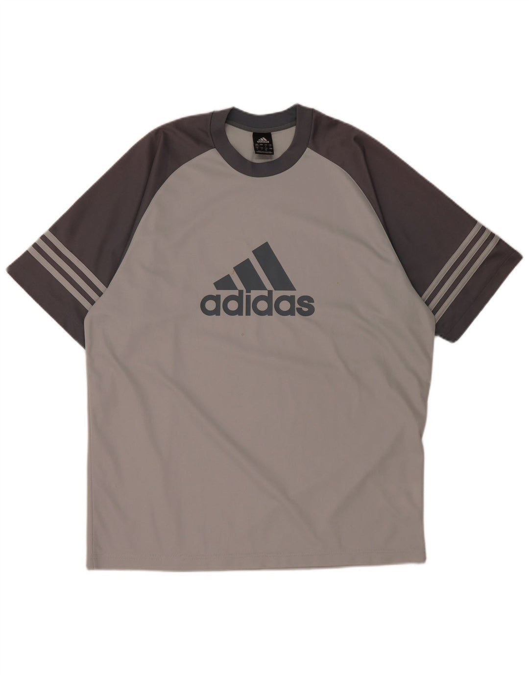 ADIDAS Camiseta gráfica Climalite para hombre Reino Unido 42/44 Grande Gris Colorblock