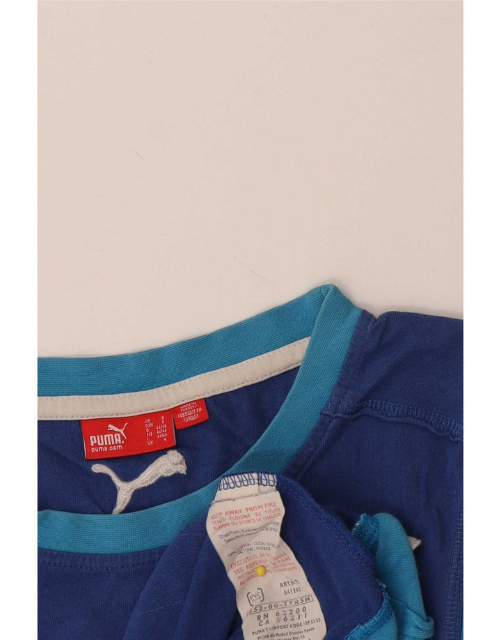 Puma Camiseta Sin Mangas Con Estampado De Algodón Azul Pequeño Para Hombre