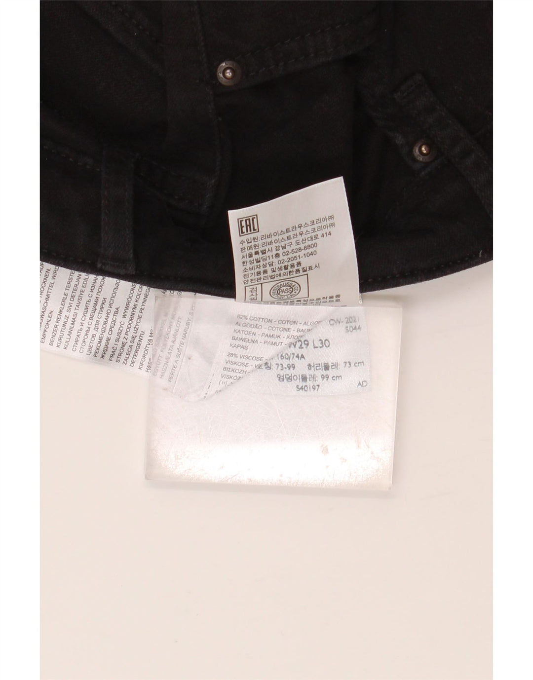 LEVI'S Vaqueros Bootcut De Tiro Alto Para Mujer W29 L30 Algodón Negro