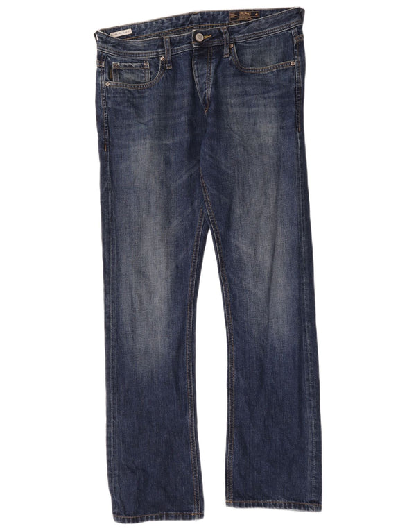 Jack & Jones Vaqueros rectos de corte regular Clark para hombre W34 L34 Algodón azul