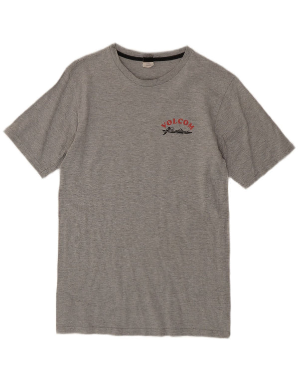 Volcom Camiseta gráfica para hombre Top Small Grey Cotton