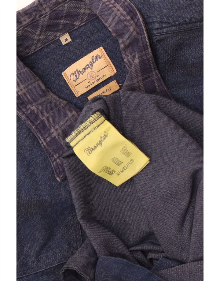 Wrangler Camisa Vaquera Slim Fit De Algodón Con Teñido Anudado En Azul Marino Medio
