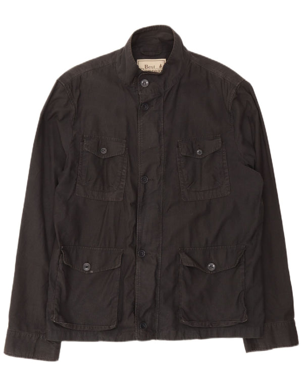 Best Company Chaqueta utilitaria para hombre UK 42 XL Algodón negro