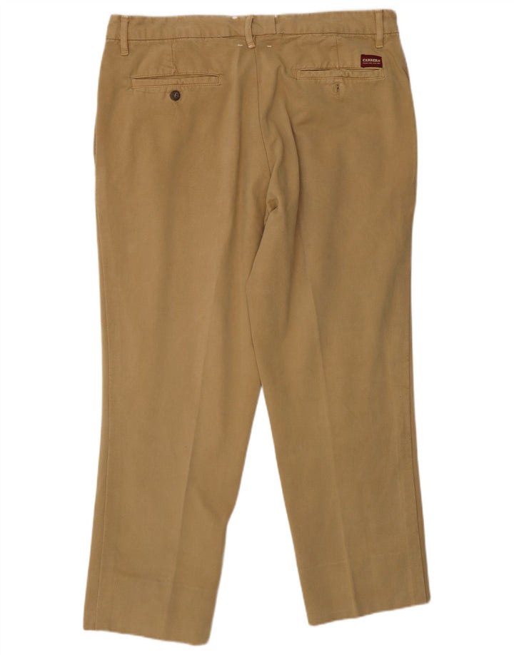 CARRERA Pantalón chino recto para hombre W34 L26 Algodón beige