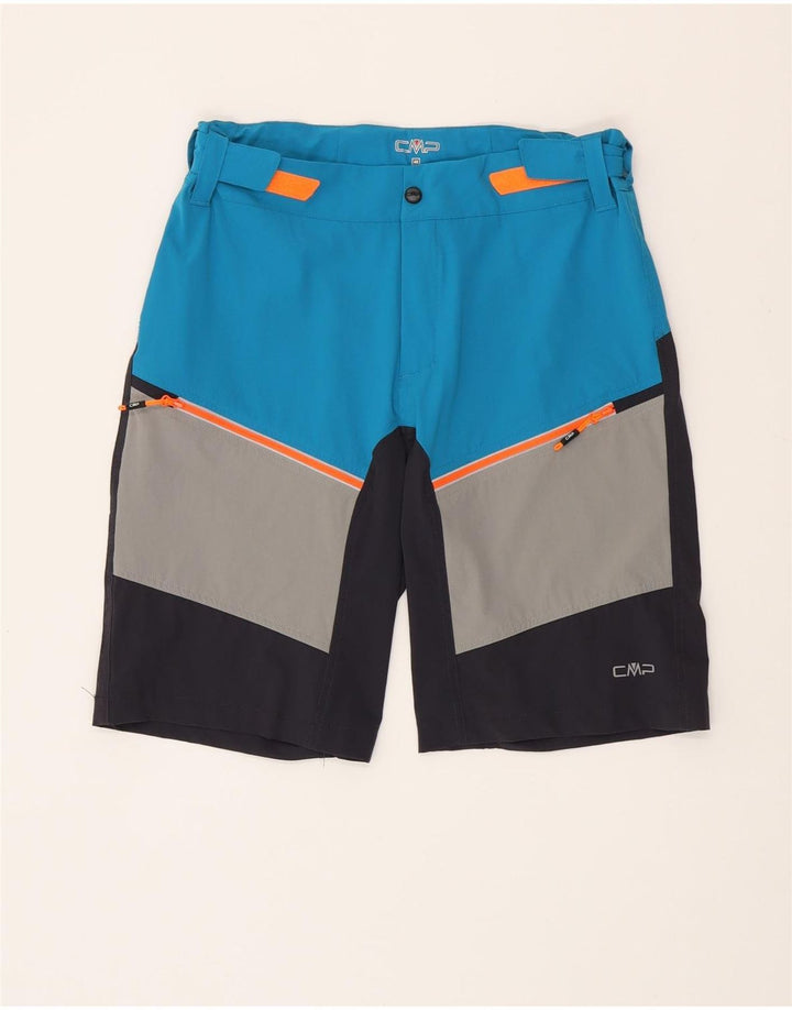 CMP Shorts cargo para hombre IT 48 Medium W32 Azul Colorblock Poliamida