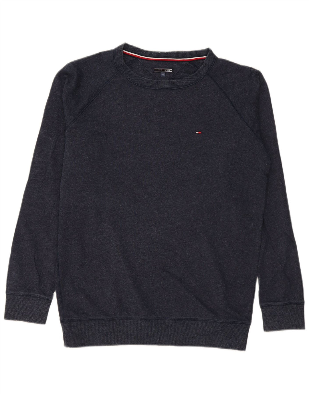 Tommy Hilfiger Hombre Regular Fit Sudadera Jumper Medium Azul Marino Algodón