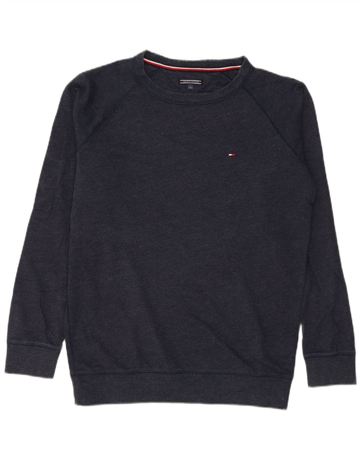 Tommy Hilfiger Hombre Regular Fit Sudadera Jumper Medium Azul Marino Algodón