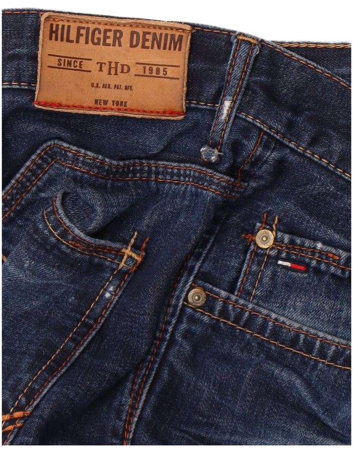 Tommy Hilfiger Vaqueros rectos desgastados para hombre W31 L36 Azul